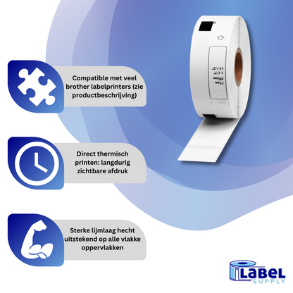 BETCKEY - 1 Roll DK-11204 Removable Labels Compatible with Brother, 17mm x 54mm, 400 Labels, Paper Labels for Brother QL-Label Printers BETCKEY - 1 Roll DK-11204 Removable Labels Compatible with Brother, 17mm x 54mm, 400 Labels, Paper Labels for Brother QL-Label Printers