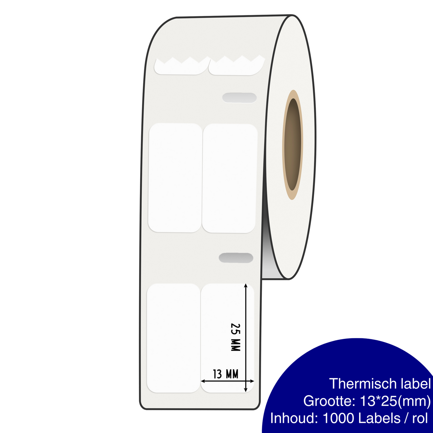 Dymo compatible labels - 11353 - 25 x 13mm - Permanent - 1000 etiketten - Direct Thermisch