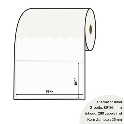 Zebra labels 36 x 89mm voor gk420d