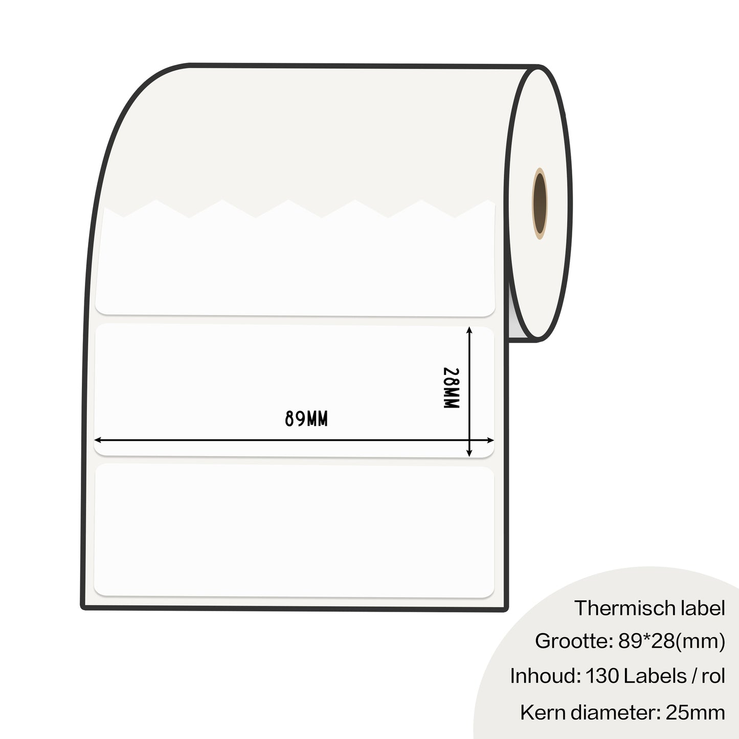 Zebra labels 89 x 38mm voor gk420d